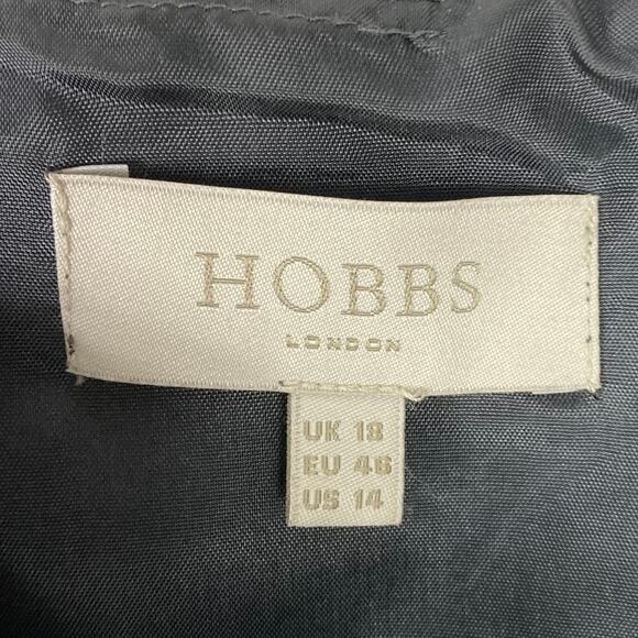 Nwot HOBBS London Dress 14 Wool Tweed Grey Plaid Check Shift”Karpoi”Lined Career - Picture 3 of 13